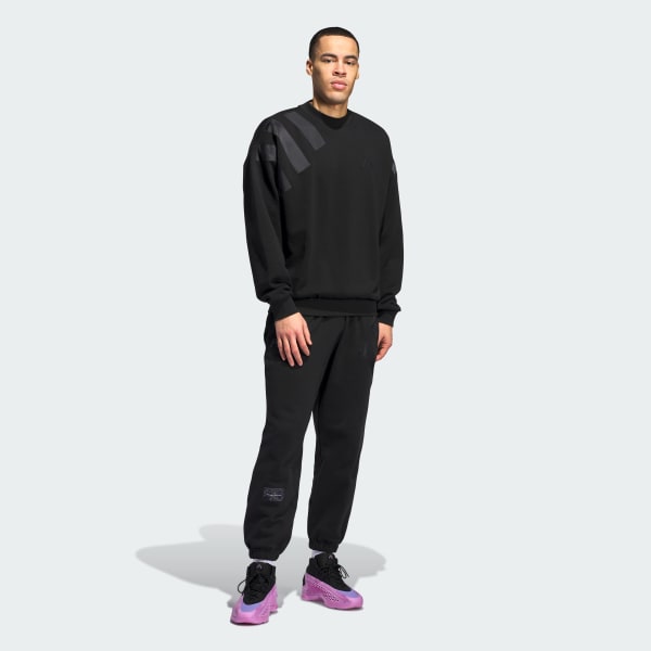 adidas Anthony Edwards 1 Foundation Crew Sweatshirt - Black