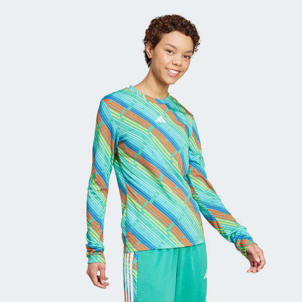 Green Emerging Harmony Long Sleeve Jersey Shirt