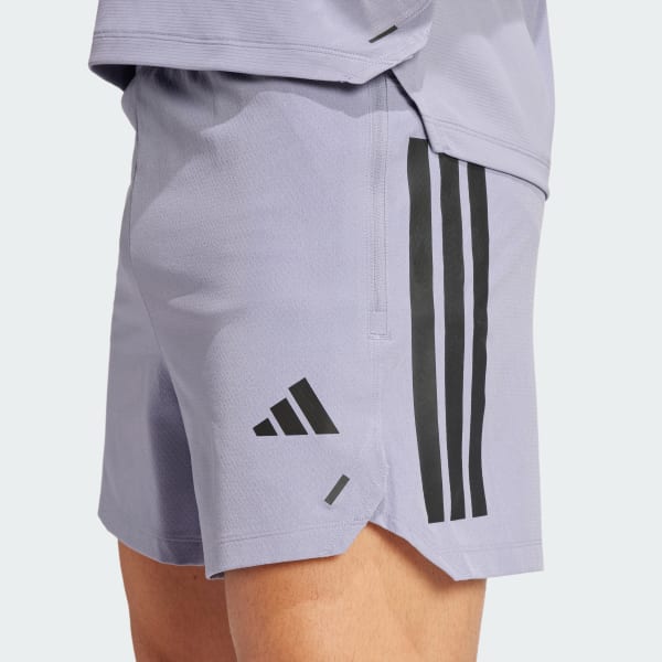 adidas Power 3-Stripes Shorts - Purple | Free Shipping with