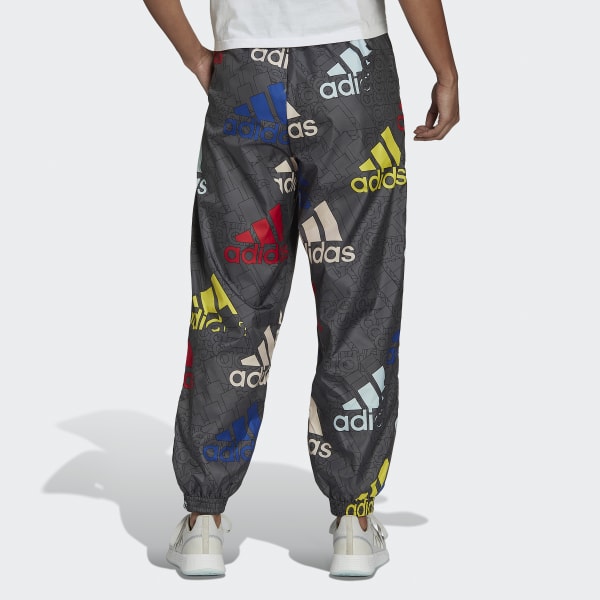 Gra Essentials Multi-Colored Logo Loose Fit Woven Pants O1218