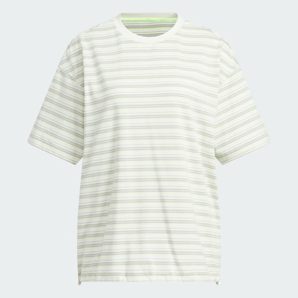 ホワイト スタジアム クローム オーバーサイズフィット マルチストライプ 半袖Tシャツ