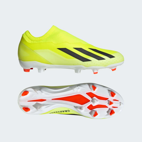 adidas X Crazyfast League Laceless Firm Ground Cleats - Yellow | Unisex ...