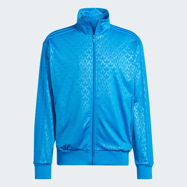 Azul Casaca Deportiva Firebird Monograma Estampada