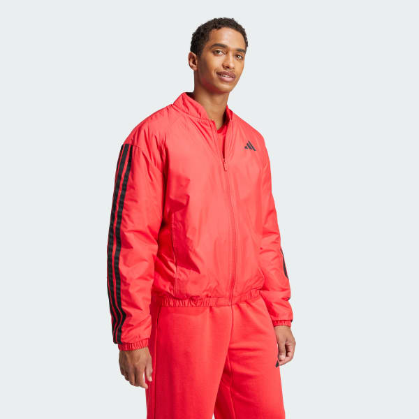 Rojo Casaca Bómber Térmica Essentials 3 Tiras