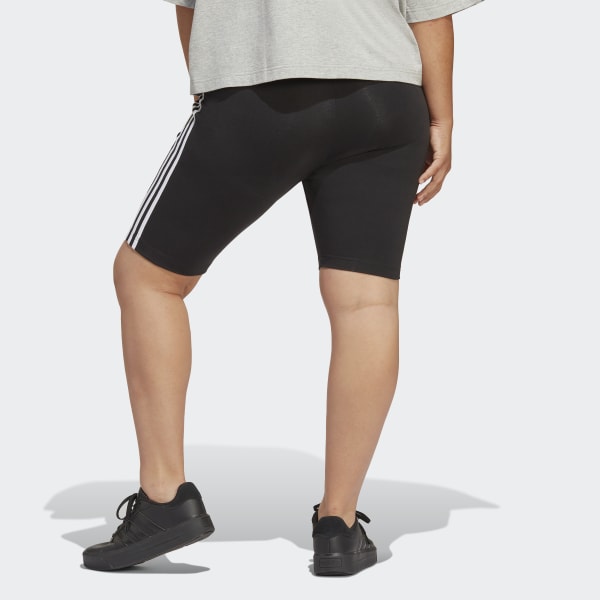 Schwarz Essentials 3-Streifen kurze Tight