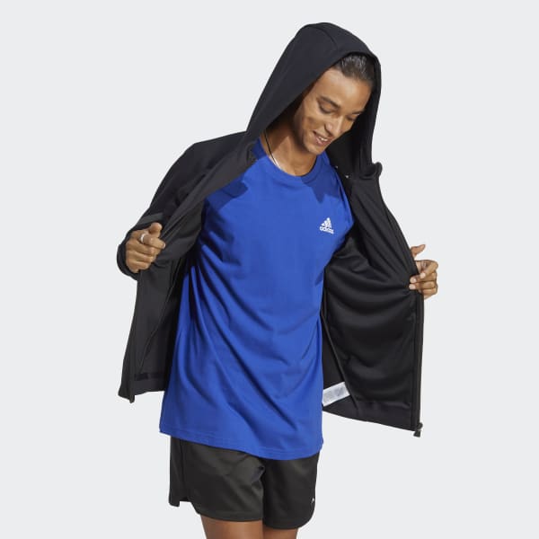 Blue Essentials Single Jersey Embroidered Small Logo Tee