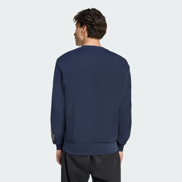 Niebieski Bluza Real Madrid Heritage Crew Sweat