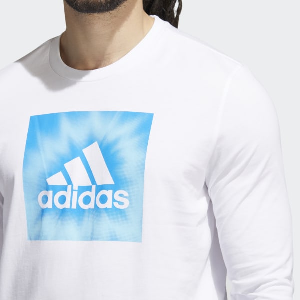 Blanco Camiseta Aura Positiva Badge of Sport Estampada Manga Larga ZG472