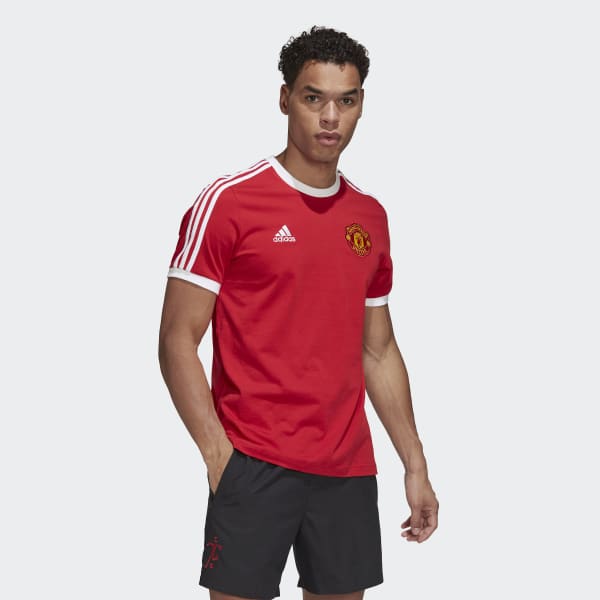 adidas Manchester United 3-Stripes Tee - Red | adidas Philippines