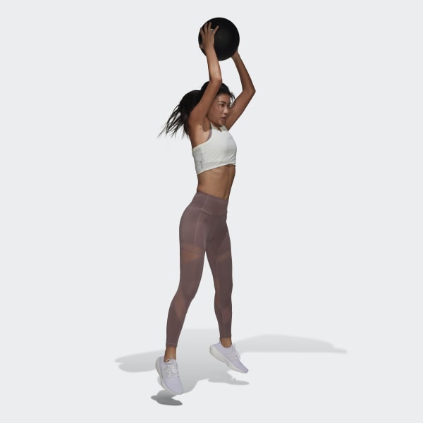 Μωβ adidas Circuit High-Waisted 7/8 Mesh Leggings