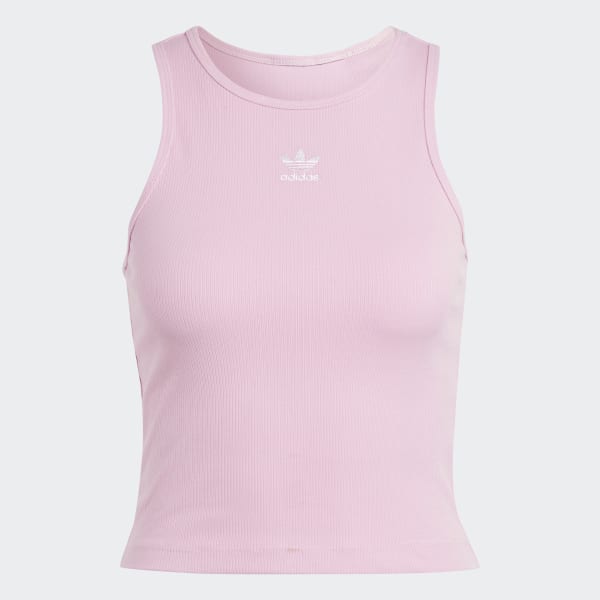 adidas Essentials Rib Tank Top (Plus Size) - Black