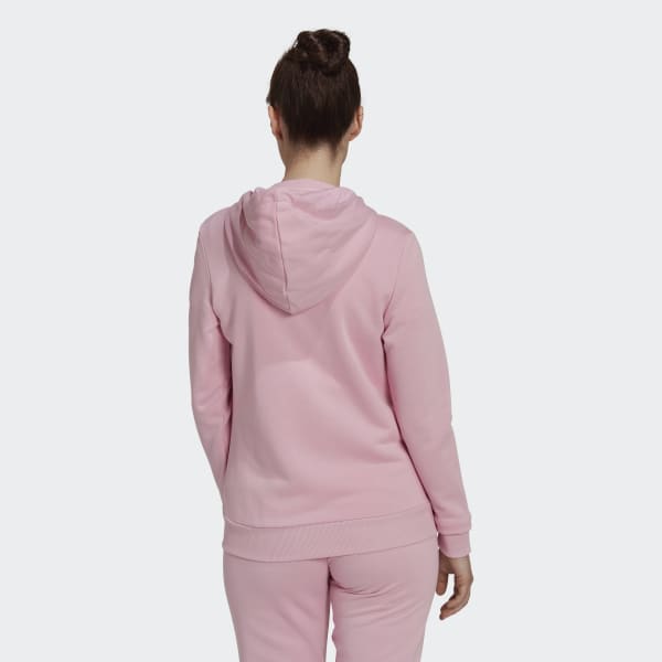 Pink adidas Essentials Logo Full-Zip Hoodie | Free Shipping with ...