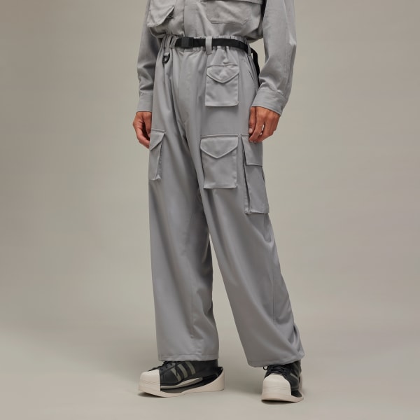 Grey Y-3 Refined Wool Cargo Pants