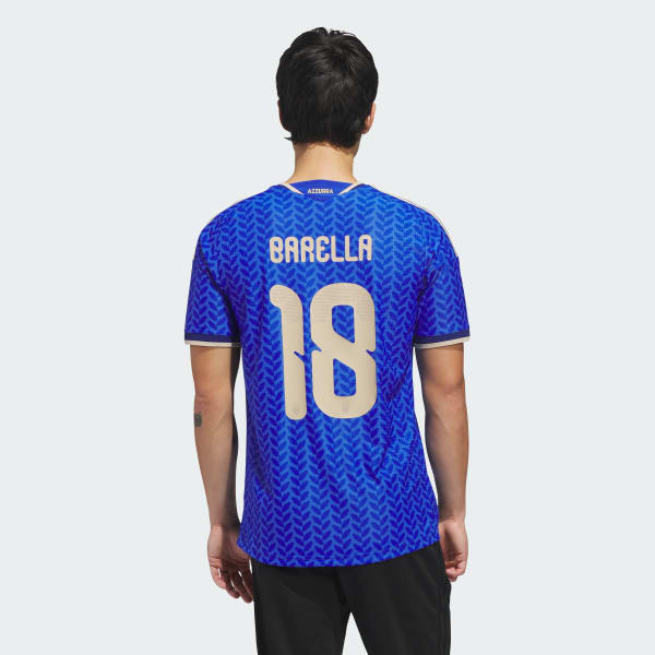 Blue Italy 26 Home Barella Authentic Jersey