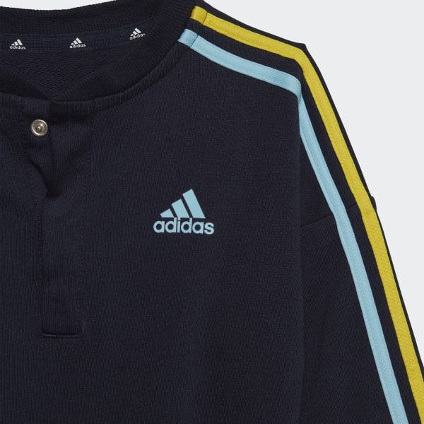 Azul Macacão em Moletão 3-Stripes Essentials (Unissexo)