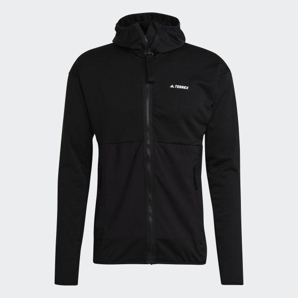 Svart Terrex Tech Flooce Light Hooded Hiking Jakke