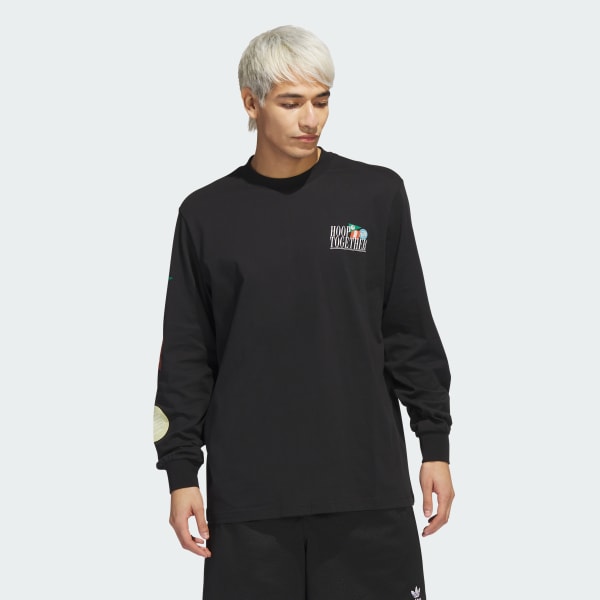 Remera manga cheap larga adidas hombre