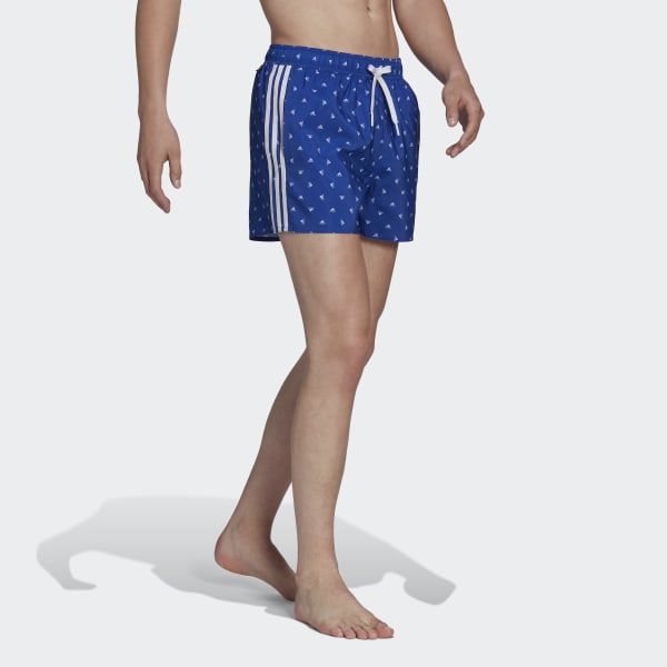 adidas Mini Logo CLX Swim Shorts - Blue | Free Delivery | adidas UK