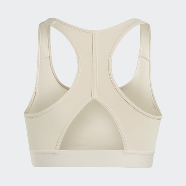 Beige Sports Club Medium-Support Beha