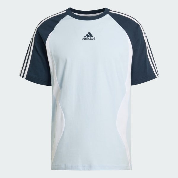 Blue adidas Adicolor Teamgeist cotton T-Shirt 
