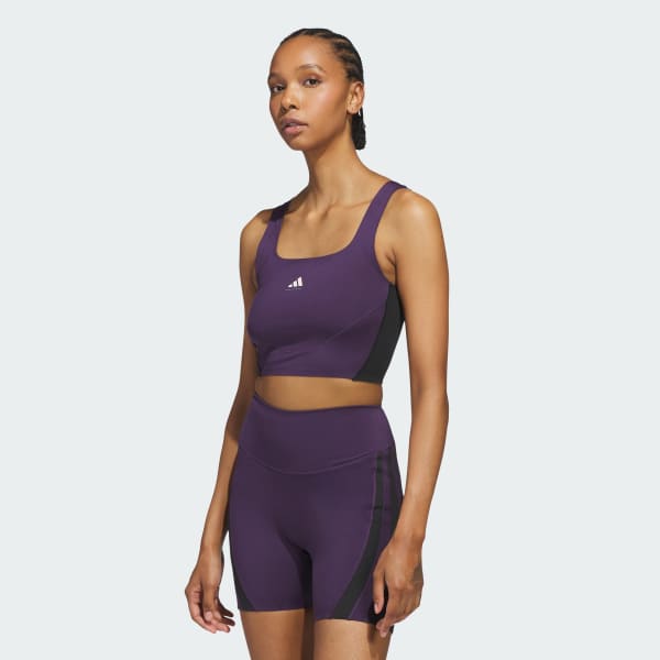 Roxo Regata Cropped adidas Basketball
