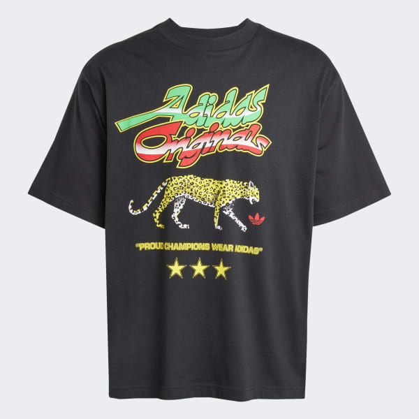 Negro Polo adidas Originals Champions Estampado