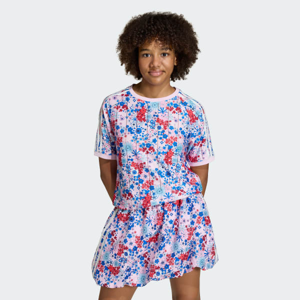 สีชมพู เสื้อยืด adidas Originals x Liberty London