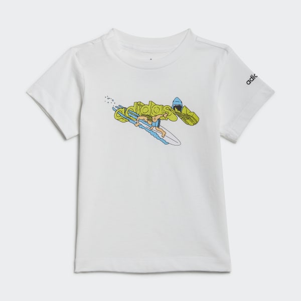 Hvid Graphic Stoked Beach T-shirt