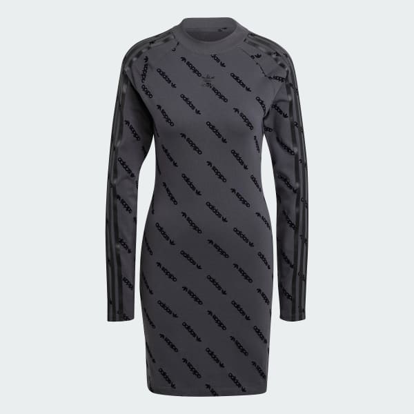 Grau Monogram Bodycon Dress