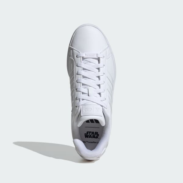 White ADIDAS STAR WARS GRAND COURT SHOES
