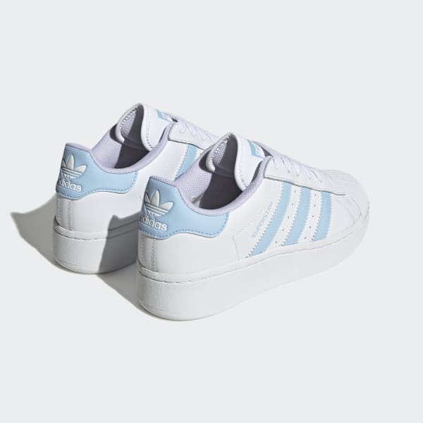 Superstar womens white and blue discount