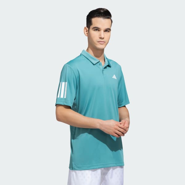 Turquoise Club 3 Stripes Polo Shirt