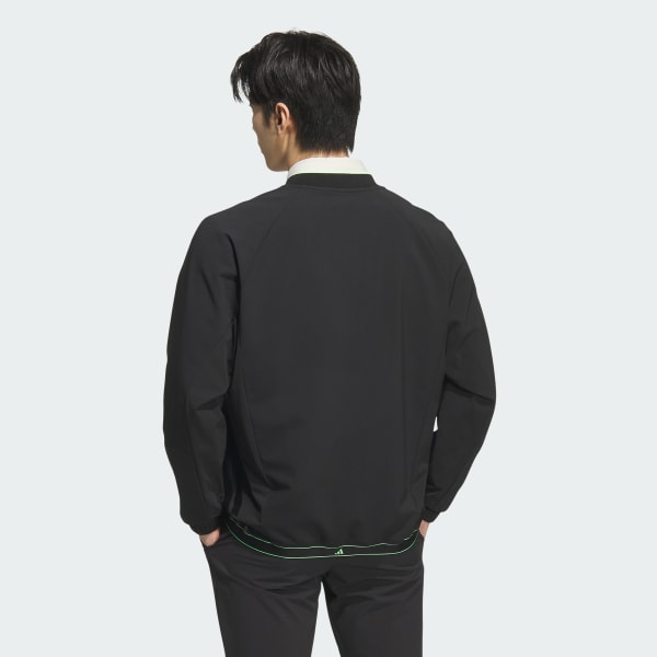 Black Windproof Full-Zip Jacket