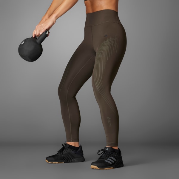 adidas Optime Power 7 8 Leggings Green Free Shipping with adiClub adidas US