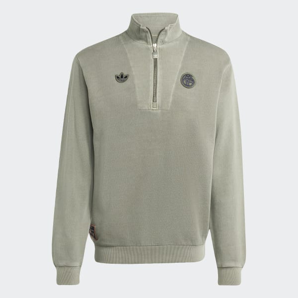 adidas FC Bayern Terrace Icons Half-Zip Top - Green | adidas