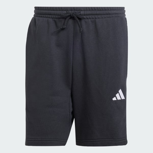 Black Essential 3-Stripes French Terry Shorts