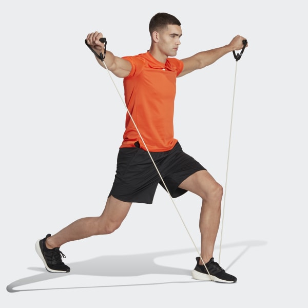 Orange AEROREADY HIIT Back 3-Stripes Training Tee CV076