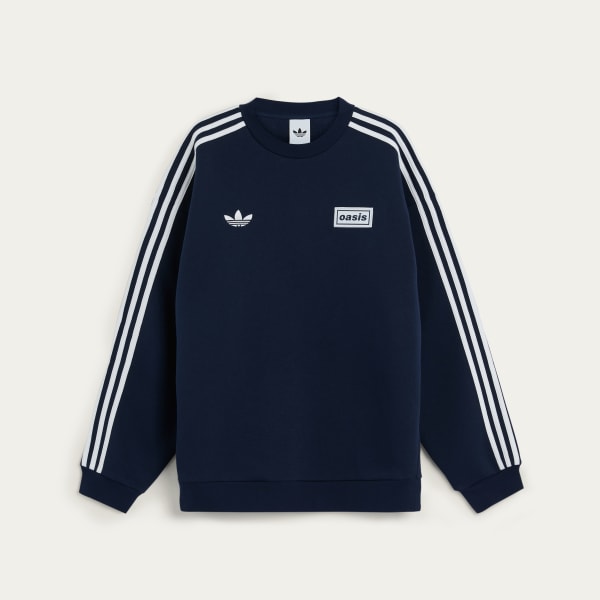 コールドプレイ スタッフ　クルー　アディダス　adidas oasis adidas TOUR OVERSIZED CREW - Blue | Free Shipping with