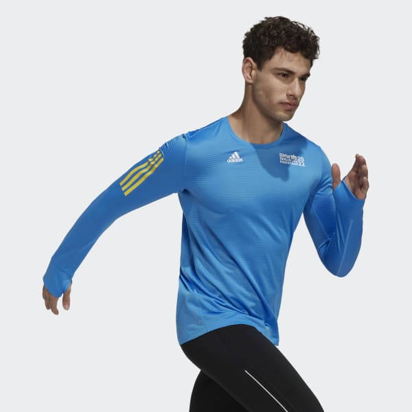 Niebieski Own the Run Long Sleeve Tee EBS65