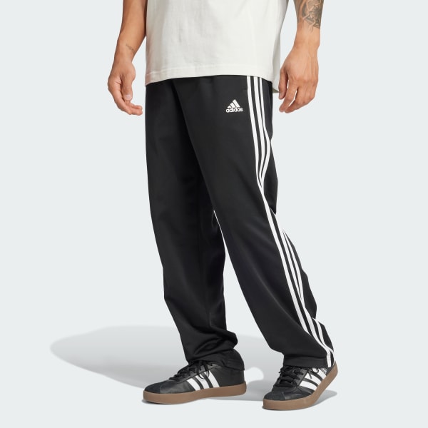 Adidas Men's Essentials 3-Stripe Tricot Pants Black/White S