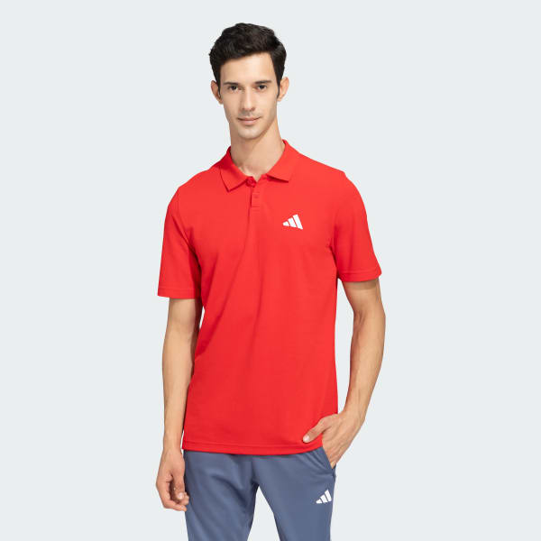 Red Cttn Poly Polo