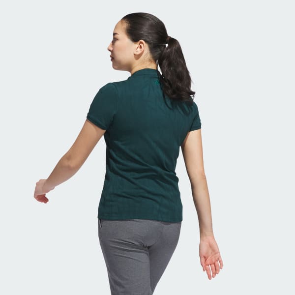 Gronn Go-to Jacquard Short Sleeve Poloskjorte