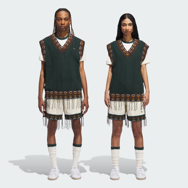 Green Clot Crochet Vest by Edison Chen