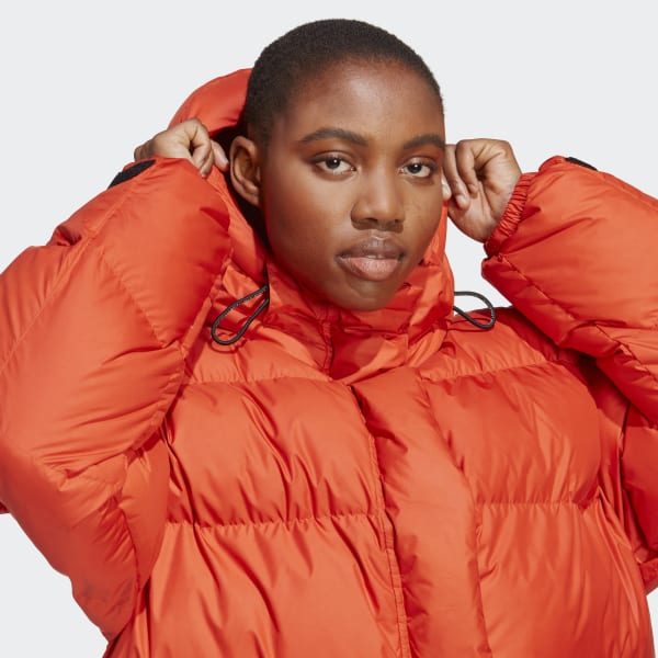 Arancione Giacca imbottita adidas by Stella McCartney Mid-Length Winter