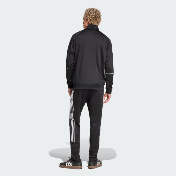 Negro Conjunto Sportswear 3 Franjas Tejido de Punto Doble