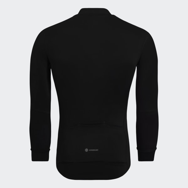 Azul Maillot de Ciclismo Manga Larga Letras
