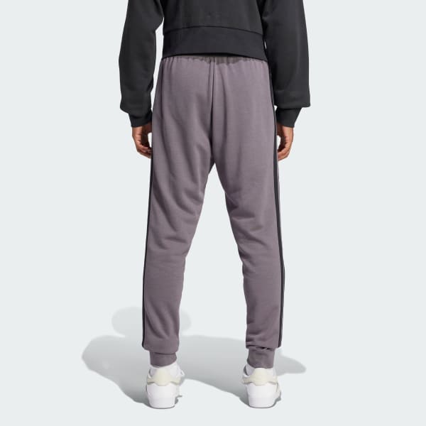 Grey Essential 3-Stripes French Terry Joggers