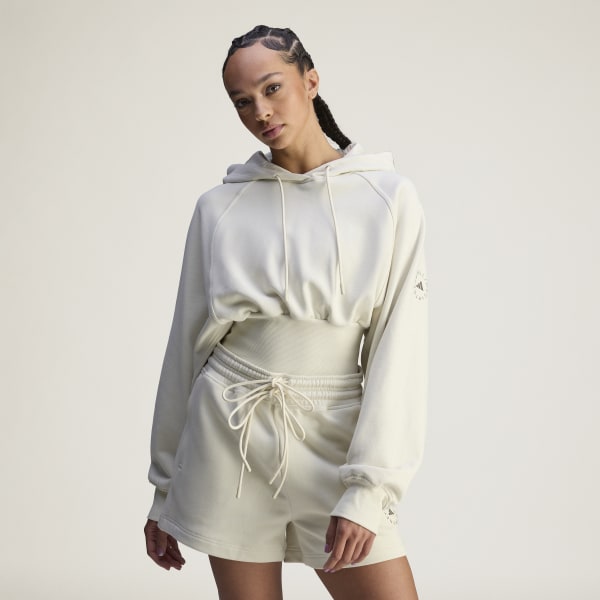 adidas by Stella McCartney Cropped Hoodie - Beige | Free Shipping