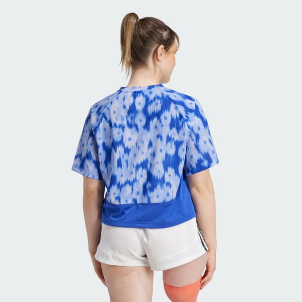 Blue Train Essentials Allover Print Flower Tie-Dye Tee