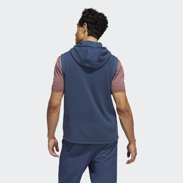 Blue Statement Full-Zip Hooded Vest UW807